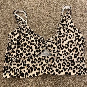 Old Navy leopard bikini top